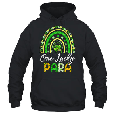 One Lucky Para St Patricks Day Cute Rainbow Leopard Shamrock Shirt & Hoodie | teecentury