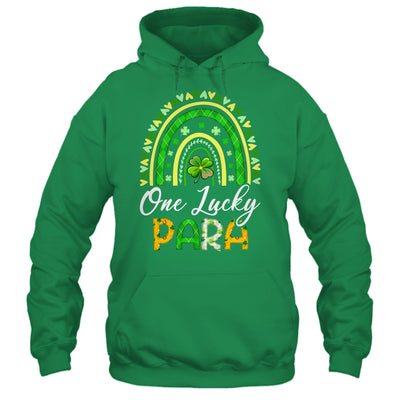 One Lucky Para St Patricks Day Cute Rainbow Leopard Shamrock Shirt & Hoodie | teecentury