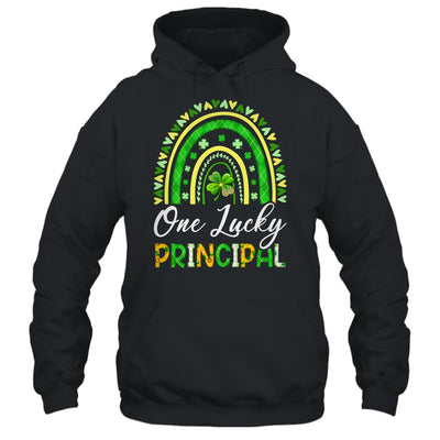 One Lucky Principal St Patricks Day Rainbow Leopard Shamrock Shirt & Hoodie | teecentury