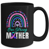 One Strong Mother Teal Rainbow Warrior Thyroid Cancer Month Mug | teecentury