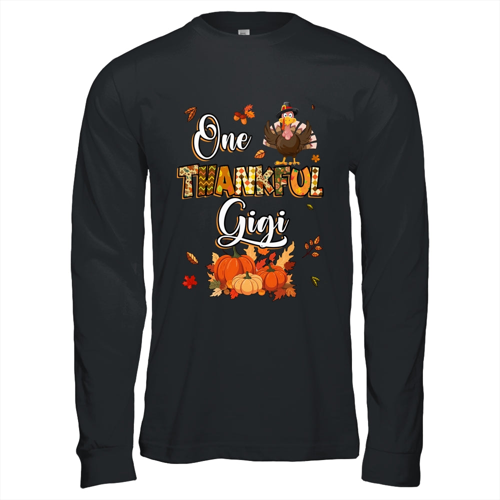 One Thankful Gigi Fall Leaves Autumn Grandma Thanksgiving Shirt & Hoodie | teecentury