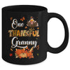 One Thankful Granny Fall Leaves Autumn Grandma Thanksgiving Mug | teecentury