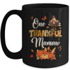 One Thankful Mamaw Fall Leaves Autumn Grandma Thanksgiving Mug | teecentury