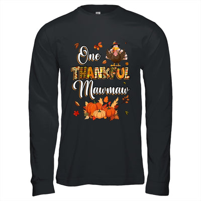 One Thankful Mawmaw Fall Leaves Autumn Grandma Thanksgiving Shirt & Hoodie | teecentury