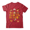 One Thankful Teacher Thanksgiving Retro Groovy Fall Teachers Shirt & Sweatshirt | teecentury