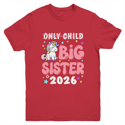 Only Child Crossed Out Big Sister 2026 Unicorn Girl Loving Youth Shirt | teecentury