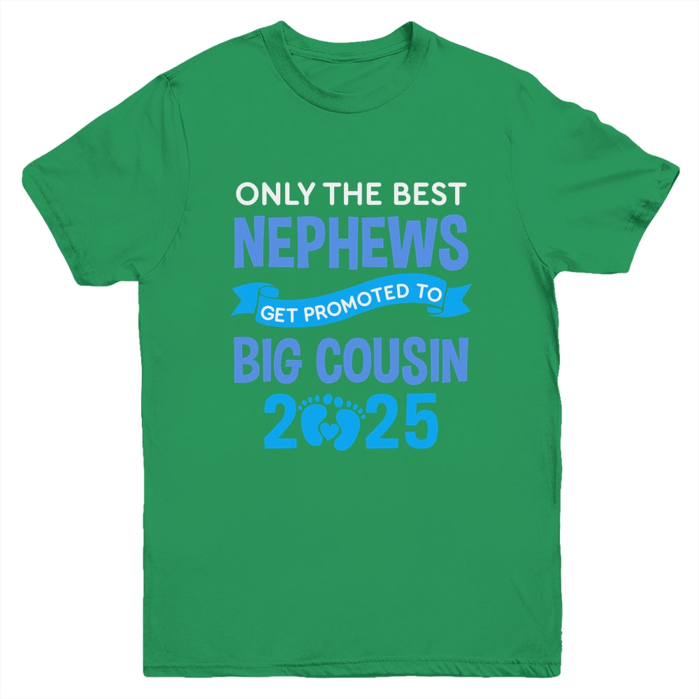 Only The Best Nephews Get Promoted To Big Cousin 2025 Youth Shirt | teecentury