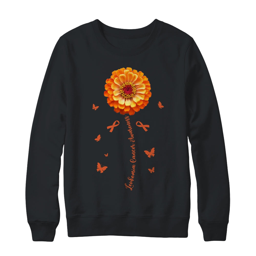 Orange Ribbon Flower Leukemia Awareness Blood Cancer Women Shirt & Sweatshirt | teecentury