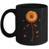 Orange Ribbon Flower Leukemia Awareness Blood Cancer Women Mug | teecentury