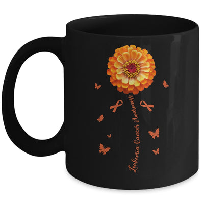 Orange Ribbon Flower Leukemia Awareness Blood Cancer Women Mug | teecentury