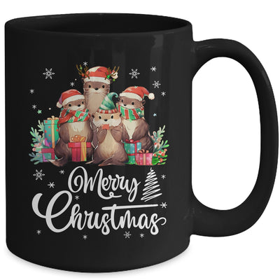 Otter Christmas Funny Xmas Lights Animals Lover Mug | teecentury