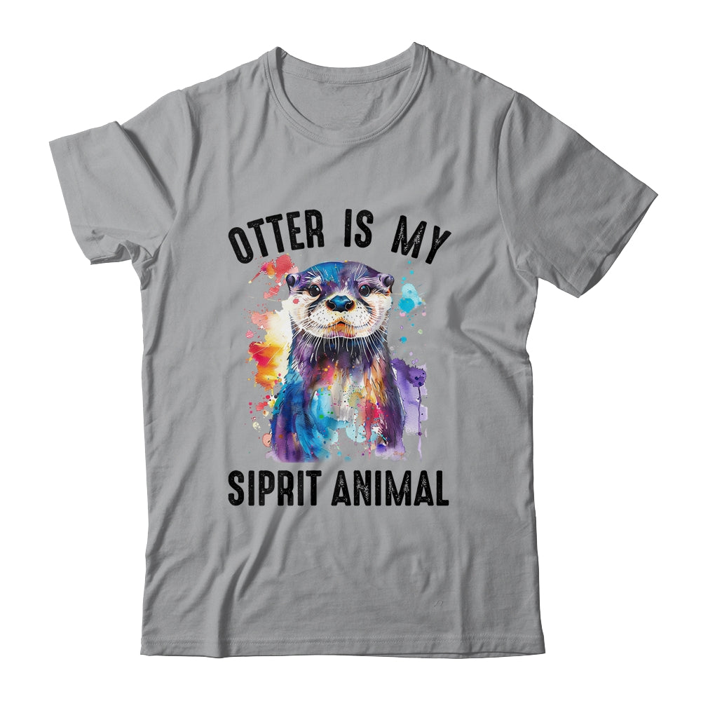 Otter Is My Spirit Animal Funny Graphic Painting Otter Lover Shirt & Tank Top | teecentury
