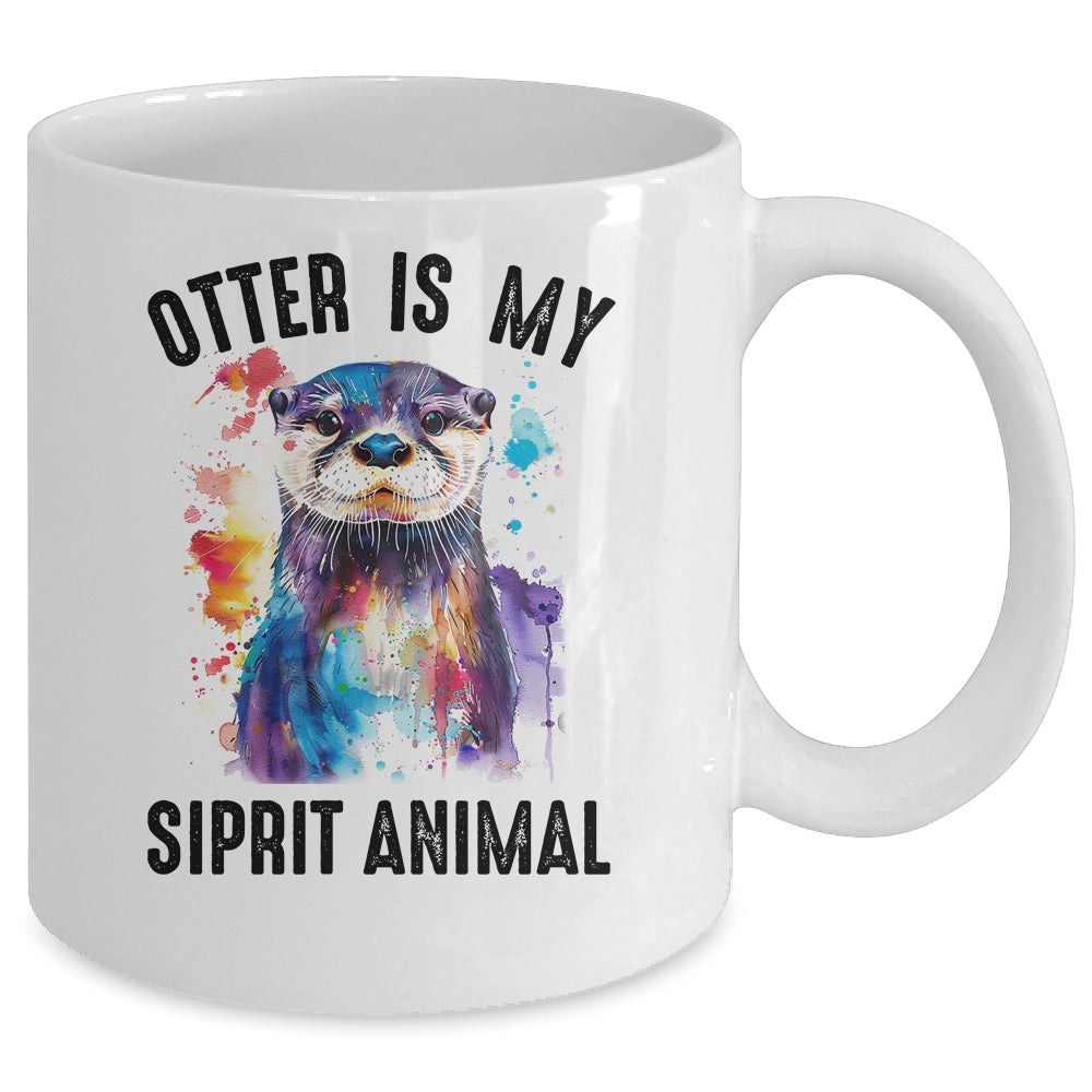 Otter Is My Spirit Animal Funny Graphic Painting Otter Lover Mug | teecentury