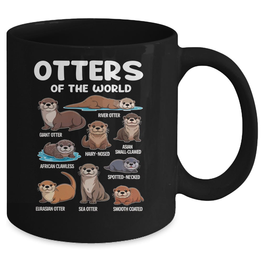 Otter Sea Animals Of The World Chibi Otter Lover Educational Mug | teecentury