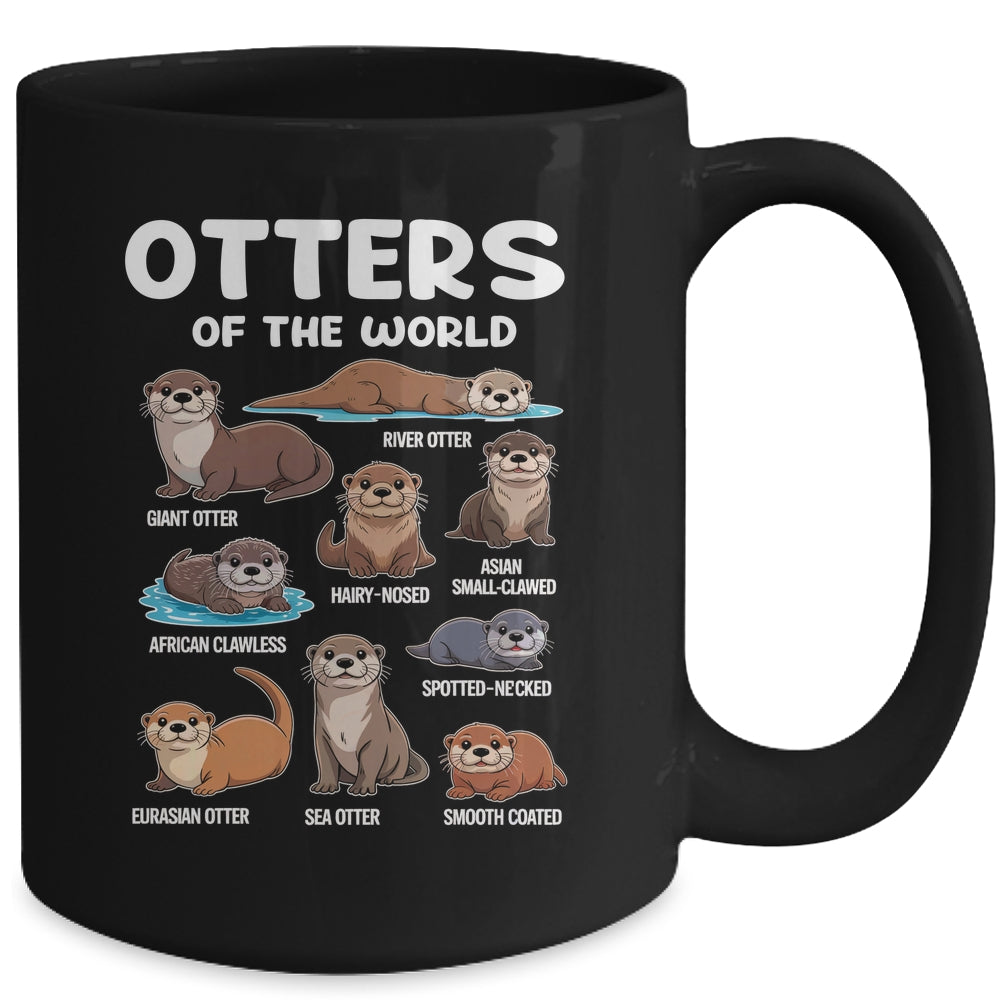 Otter Sea Animals Of The World Chibi Otter Lover Educational Mug | teecentury