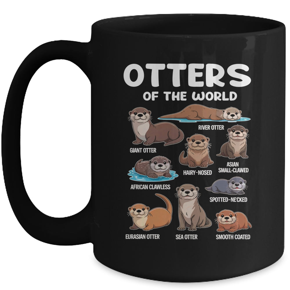 Otter Sea Animals Of The World Chibi Otter Lover Educational Mug | teecentury