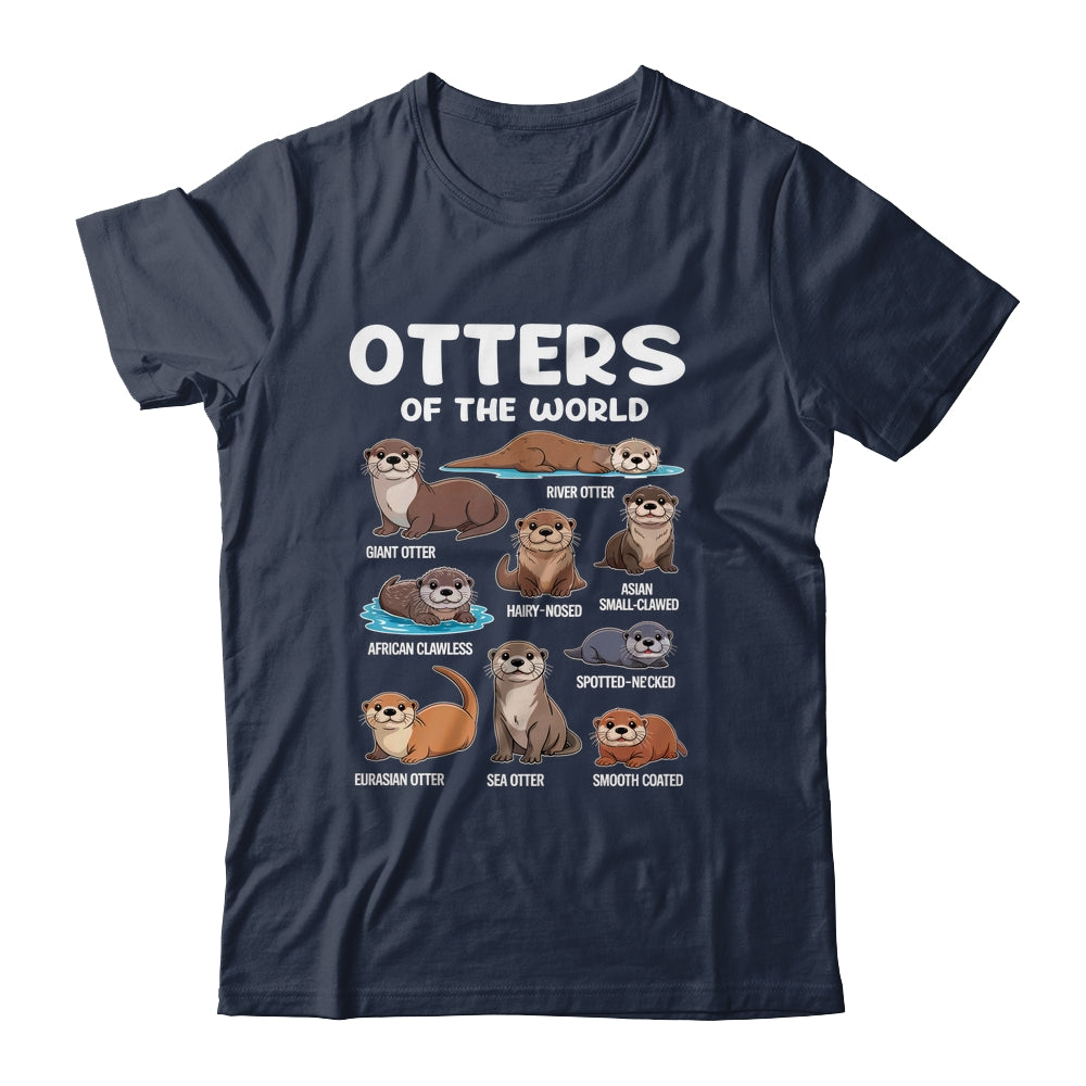 Otter Sea Animals Of The World Chibi Otter Lover Educational Shirt & Tank Top | teecentury