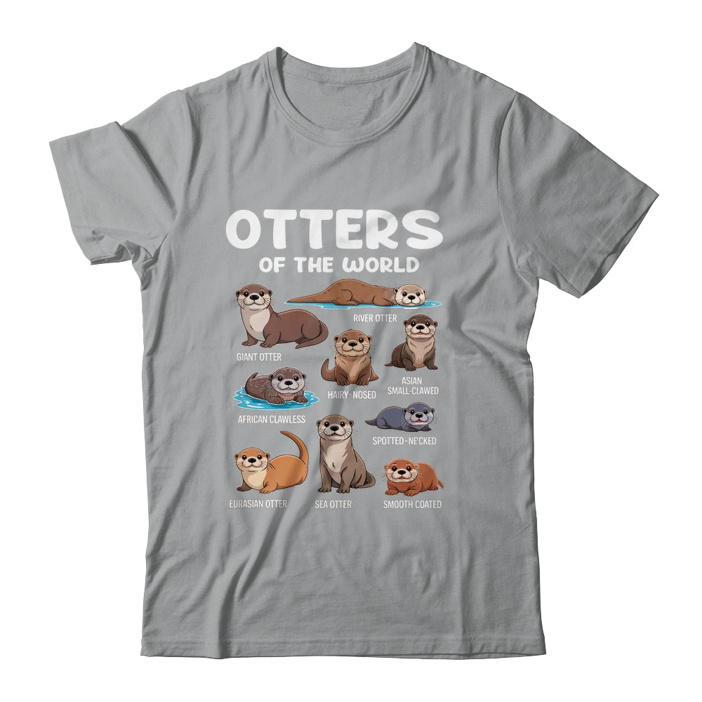 Otter Sea Animals Of The World Chibi Otter Lover Educational Shirt & Tank Top | teecentury