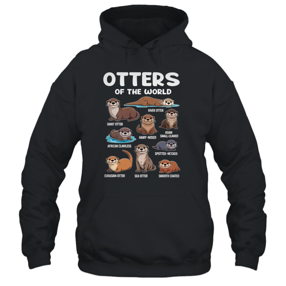 Otter Sea Animals Of The World Chibi Otter Lover Educational Shirt & Tank Top | teecentury