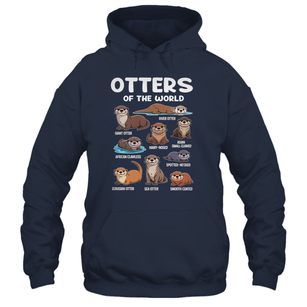 Otter Sea Animals Of The World Chibi Otter Lover Educational Shirt & Tank Top | teecentury