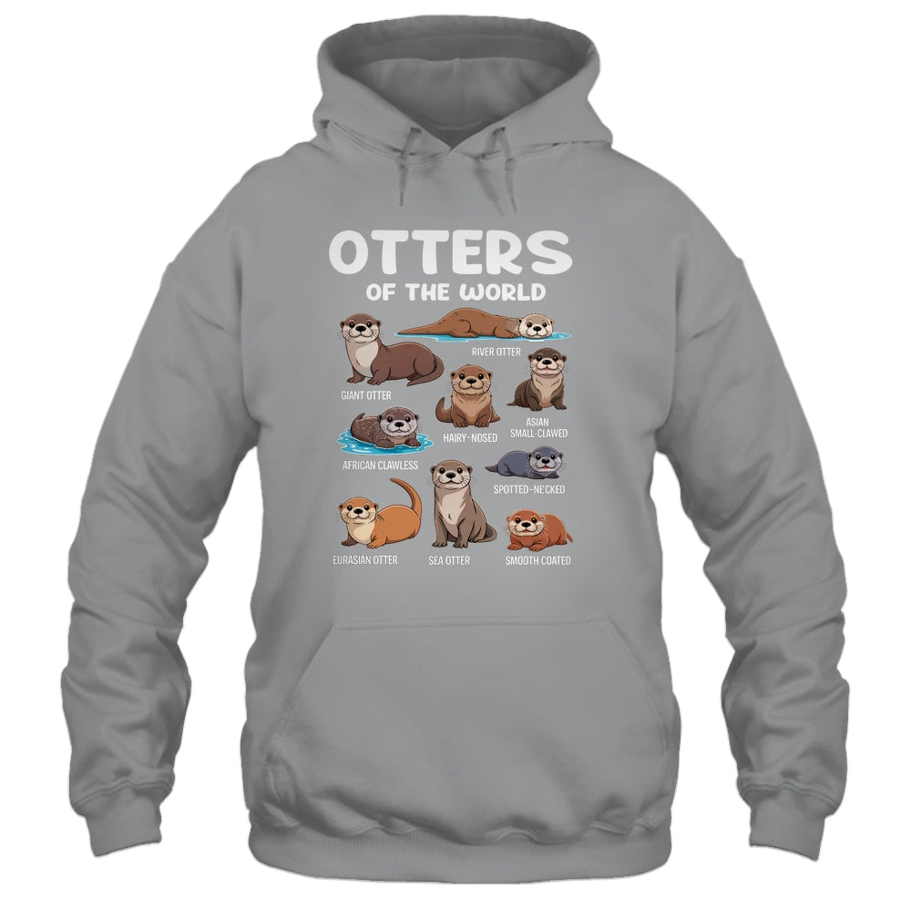 Otter Sea Animals Of The World Chibi Otter Lover Educational Shirt & Tank Top | teecentury