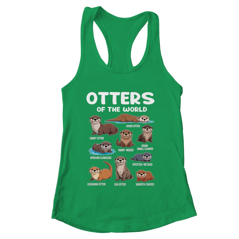 Otter Sea Animals Of The World Chibi Otter Lover Educational Shirt & Tank Top | teecentury
