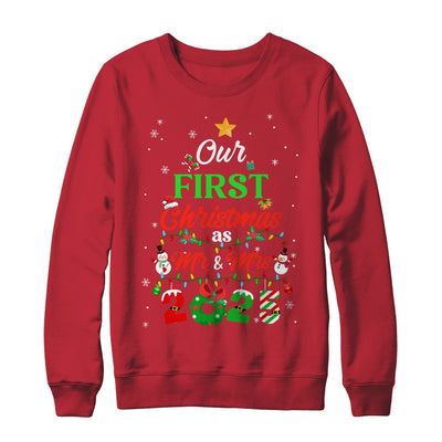 Our First Christmas As Mr And Mrs 2025 Couple Wife Husband Shirt & Sweatshirt | teecentury