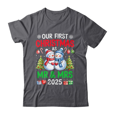 Our First Christmas As Mr & Mrs 2025 Snowman Couple Matching Shirt & Sweatshirt | teecentury