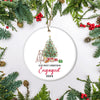 Our First Christmas Engaged 2022 Just Married Christmas Tree For Wedding Newlywed Couple 2022 Christmas Tree Ornament Ornament | Teecentury.com