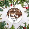 Our First Christmas Engaged 2022 Just Married Deer Christmas Tree For Wedding Newlywed Couple Christmas Tree Ornament Ornament | Teecentury.com