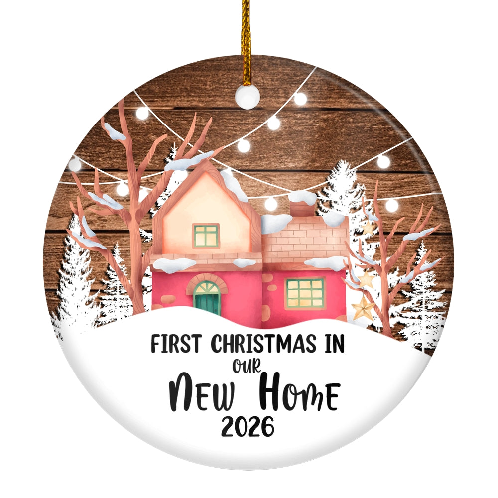 Our First Christmas in Our New Home House Ornament Wedding Couple Gift Newlywed Couple 2025 Decoration Christmas Tree Ornament | teecentury