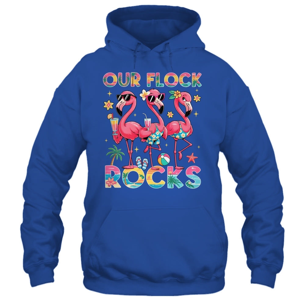 Our Flock Rocks Flamingo Summer Vacation Family Matching Shirt & Tank Top | teecentury