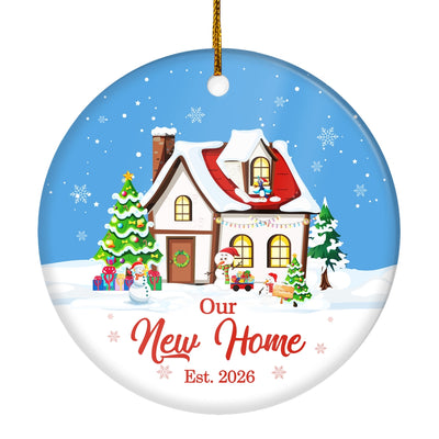 Our New Home Ornament Est 2025 Christmas Housewarming Gift First Time House Homeowner 1st Holiday New Property Christmas Tree Ornament | teecentury