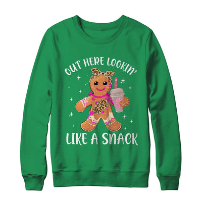 Out Here Lookin' Like A Snack Gingerbread Man Christmas Shirt & Sweatshirt | teecentury