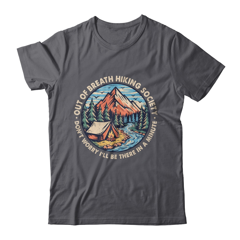 Out Of Breath Hiking Society Men Women Hiker Funny Outdoor Shirt & Tank Top | teecentury