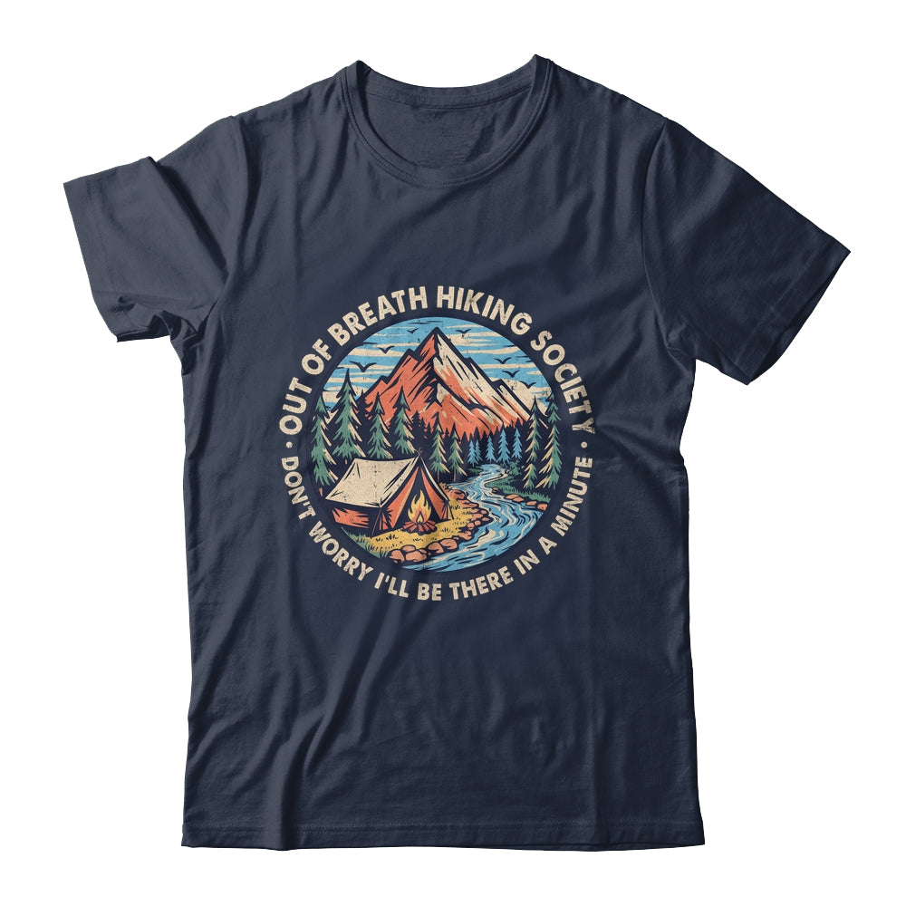Out Of Breath Hiking Society Men Women Hiker Funny Outdoor Shirt & Tank Top | teecentury