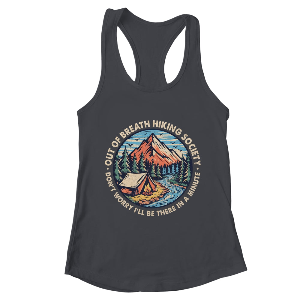 Out Of Breath Hiking Society Men Women Hiker Funny Outdoor Shirt & Tank Top | teecentury