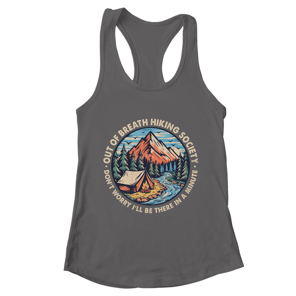 Out Of Breath Hiking Society Men Women Hiker Funny Outdoor Shirt & Tank Top | teecentury