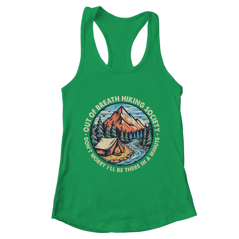 Out Of Breath Hiking Society Men Women Hiker Funny Outdoor Shirt & Tank Top | teecentury