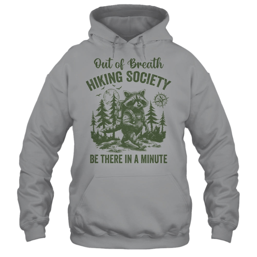 Out Of Breath Hiking Society Raccoon Retro Hiking Funny Shirt & Tank Top | teecentury
