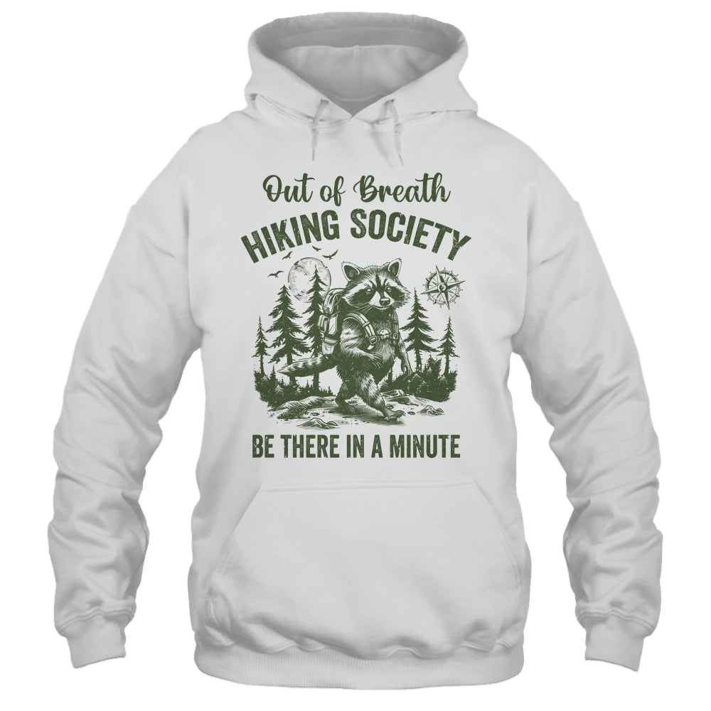 Out Of Breath Hiking Society Raccoon Retro Hiking Funny Shirt & Tank Top | teecentury