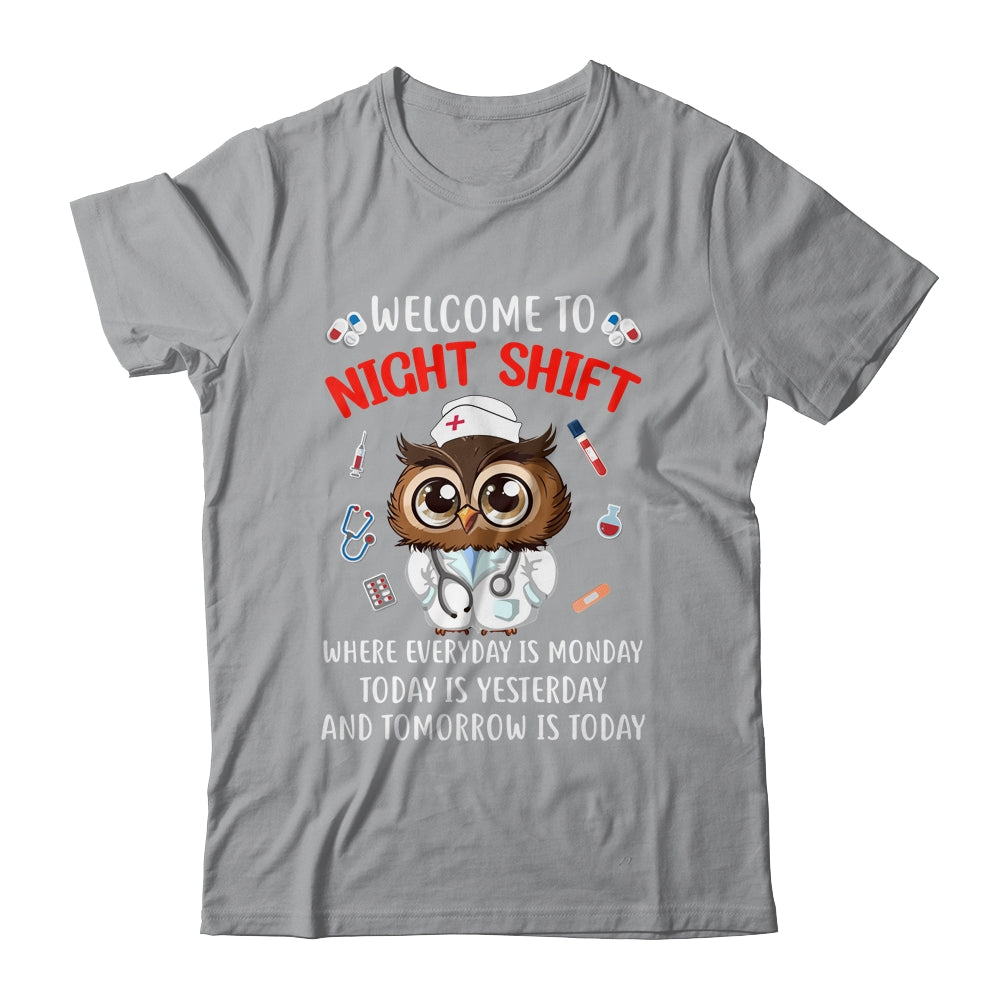 Owl Night Shift Funny Nurse Nursing RN LPN CNA For Men Women Shirt & Hoodie | teecentury