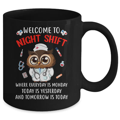 Owl Night Shift Funny Nurse Nursing RN LPN CNA For Men Women Mug | teecentury