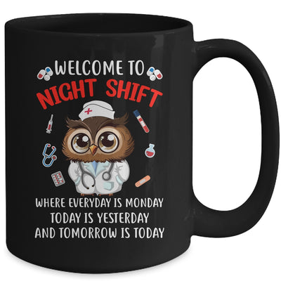 Owl Night Shift Funny Nurse Nursing RN LPN CNA For Men Women Mug | teecentury