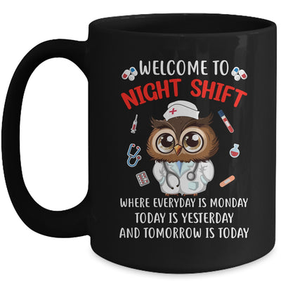 Owl Night Shift Funny Nurse Nursing RN LPN CNA For Men Women Mug | teecentury