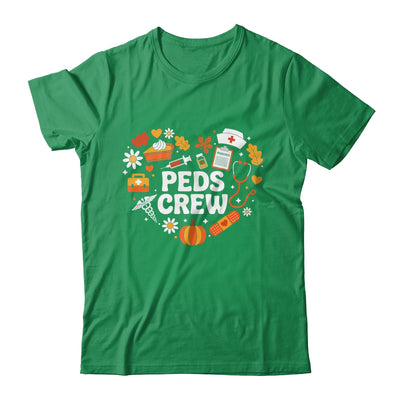 PEDS Crew Nurse Fall Heart Pediatric Pumpkin Thanksgiving Shirt & Sweatshirt | teecentury
