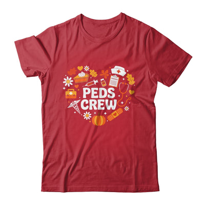 PEDS Crew Nurse Fall Heart Pediatric Pumpkin Thanksgiving Shirt & Sweatshirt | teecentury