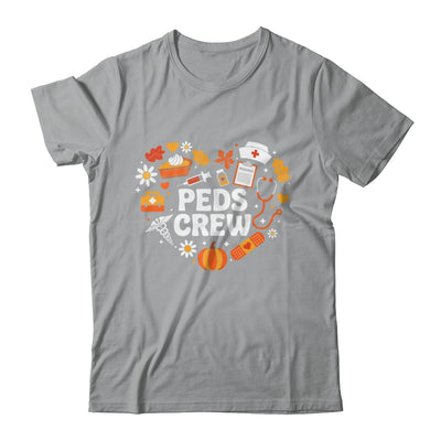 PEDS Crew Nurse Fall Heart Pediatric Pumpkin Thanksgiving Shirt & Sweatshirt | teecentury