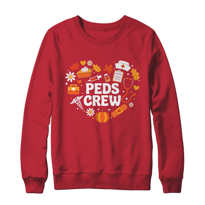 PEDS Crew Nurse Fall Heart Pediatric Pumpkin Thanksgiving Shirt & Sweatshirt | teecentury