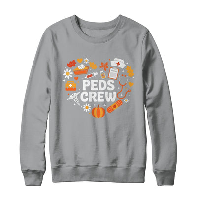 PEDS Crew Nurse Fall Heart Pediatric Pumpkin Thanksgiving Shirt & Sweatshirt | teecentury